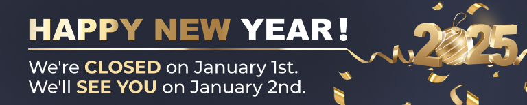 We're closed on January 1st. We'll see you on January 2nd | Honest 1 Copperfield